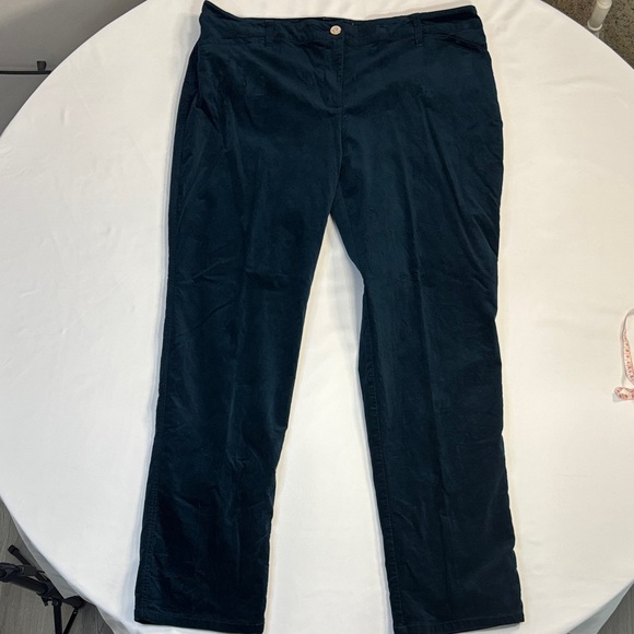 Chico's Pants - Chico's Navy Corduroy Trousers